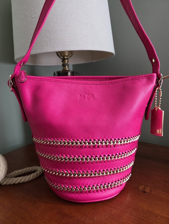 Coach Handbags - Coach 35373 Whiplash Mini Duffle Pink Ruby Leather Bucket Bag